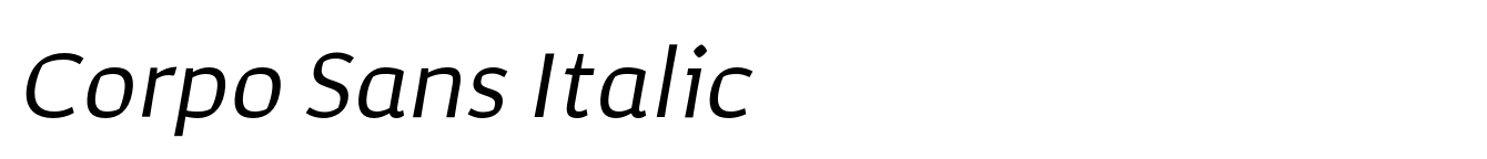 Corpo Sans Italic image